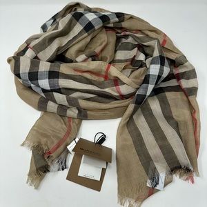 Burberry Giant Check Gauze Scarf